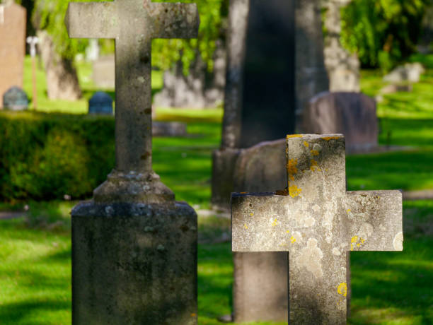istock Nameless graves at cementery during the summer 1491399580