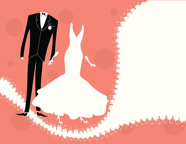 & 신랑 신부 복숭아색 - glove formal glove white wedding stock illustrations