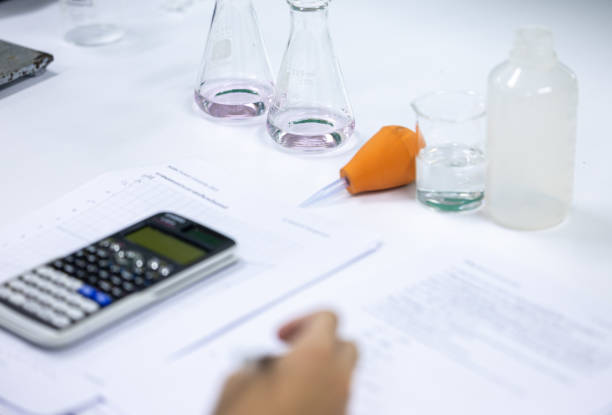istock Acid-base reaction titration in Laboratory. 1491403752