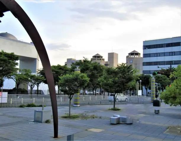 Hitachi city, Ibaraki prefecture. : Hitachi eki mae (square in front of Hitachi St.)