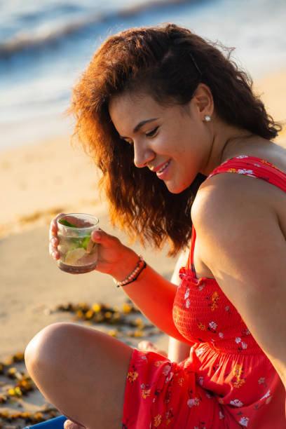 Woman in vacation at the beach