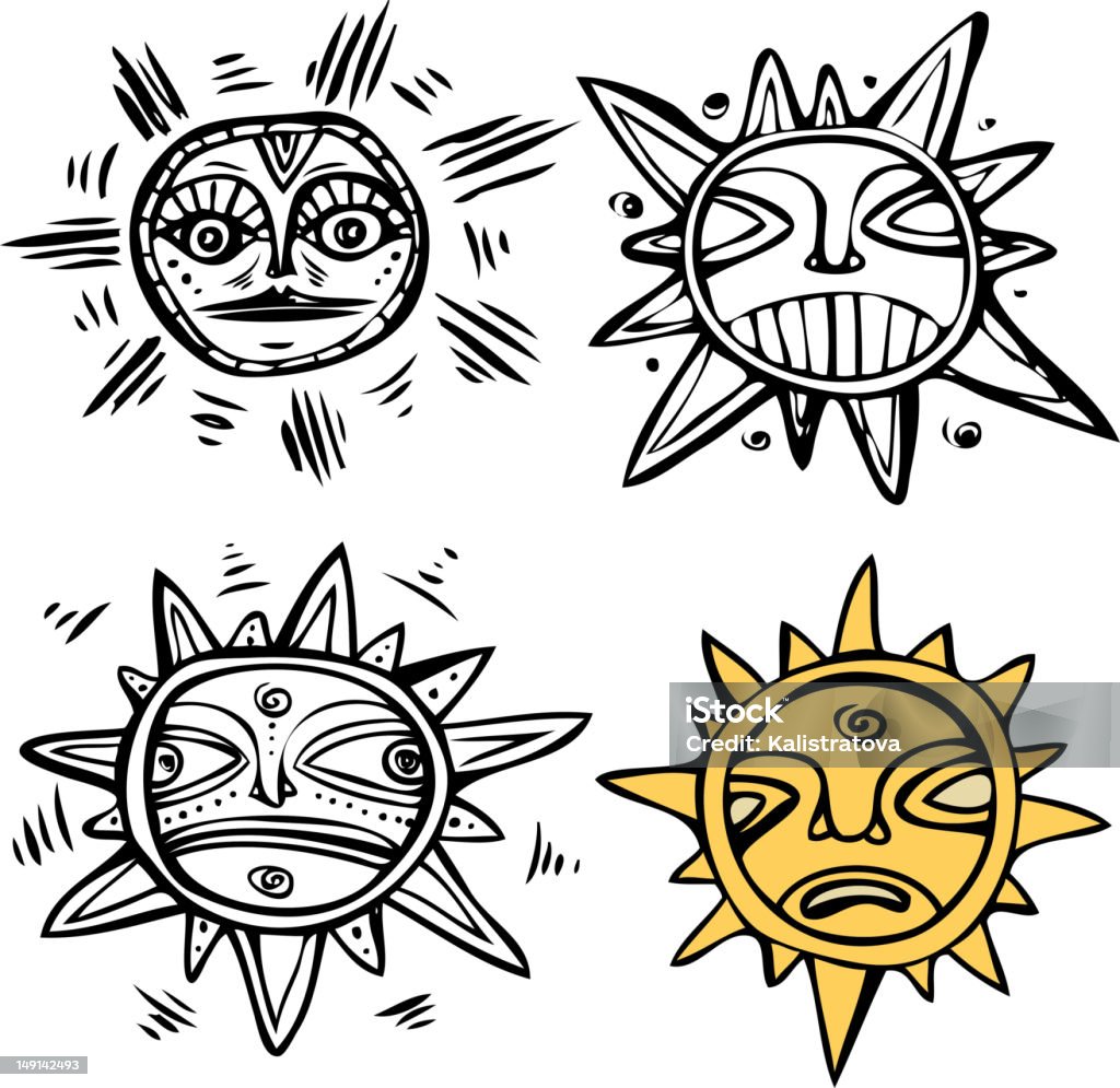 Anticuado de sol - arte vectorial de Anticuado libre de derechos