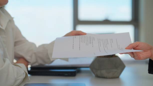 istock Female job candidate being interviewed at office 1491425735