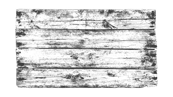 Distressed wood texture. Black grainy texture on white background. Dust overlay textured. Grain noise particles. Rusted white effect. Grunge design elements. Vector illustration, EPS 10.