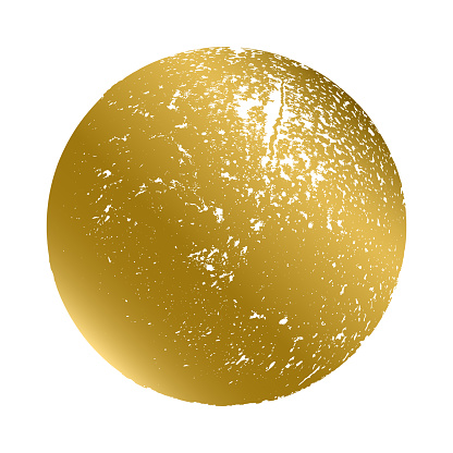 Gold Stamp Round Shape Isolated On White Stock Illustration - Download
