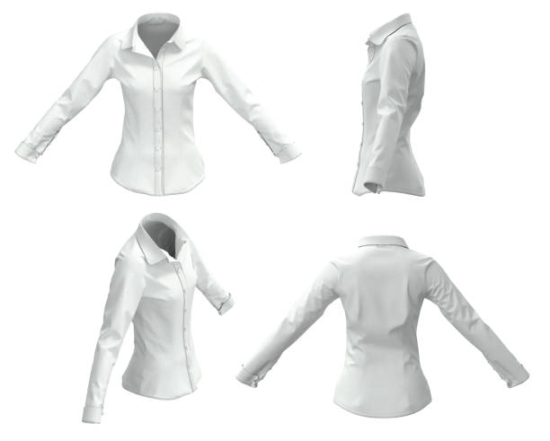 istock Woman Shirt. Button down shirt. White Shirt 1491428334