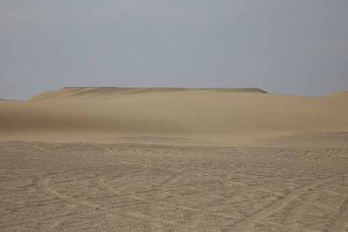View of the desert of Wadi Rum in southern Jordan