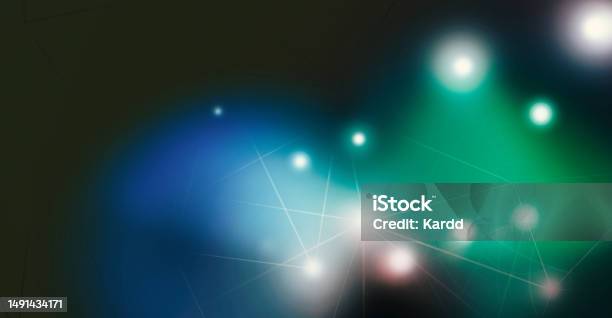 Connection Light Background Panoramic Abstract Dot And Circle Light Connection Background Stock ...