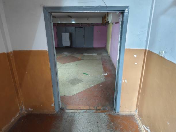 istock Old unfinished building interior and stair 1491434403