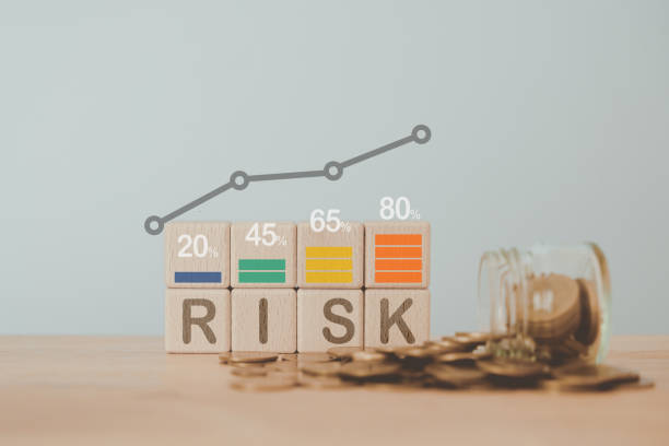 istock For Risk management and assessment concept. RISK text on wooden cube block with graph and percent amount , blurred coins 1491435481