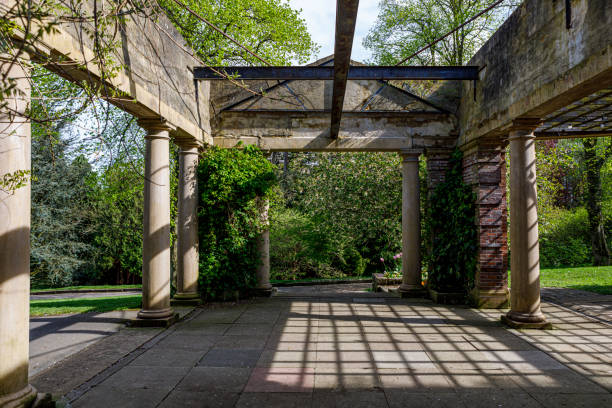istock Public Park with Roman Pagoda 1491435750