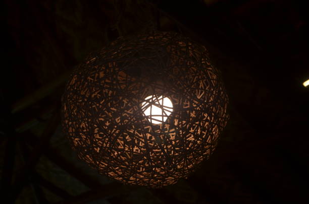 vintage reed pendant light