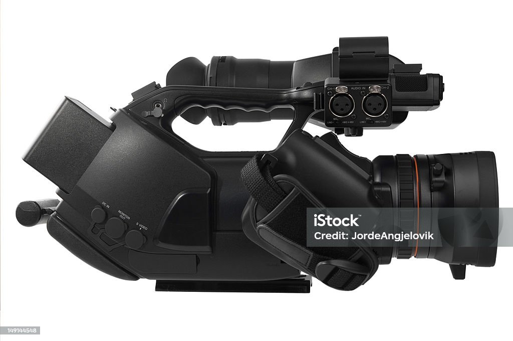 Professionale videocamera - Foto stock royalty-free di Attrezzatura dei media
