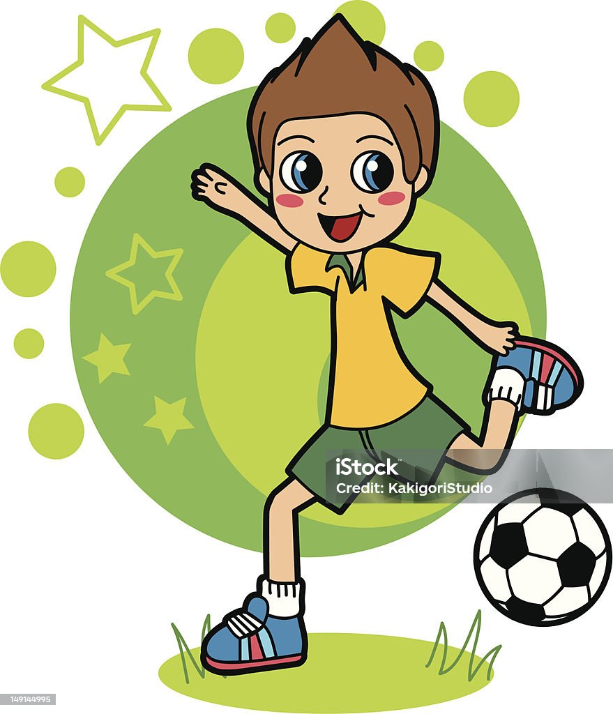 Fútbol de niños - arte vectorial de Actividad libre de derechos