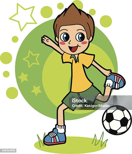 축구 어린이 건강한 생활방식에 대한 스톡 벡터 아트 및 기타 이미지 - 건강한 생활방식, 경기장, 골-스포츠 장비