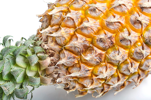Pineapple close up, sweet and ripe fruit