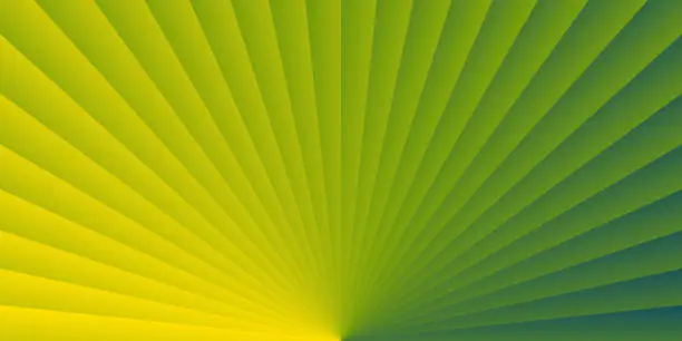 Vector illustration of Abstract design with Light rays and Green circular gradient - Trendy background