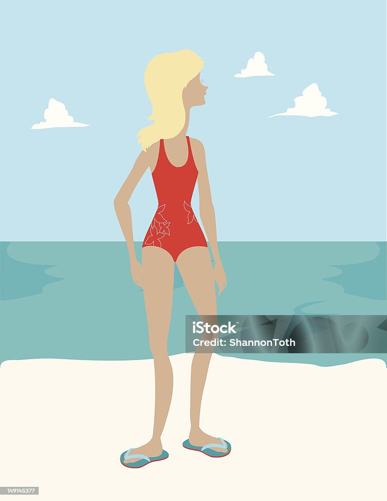 Femme en maillot de bain - clipart vectoriel de Adulte libre de droits