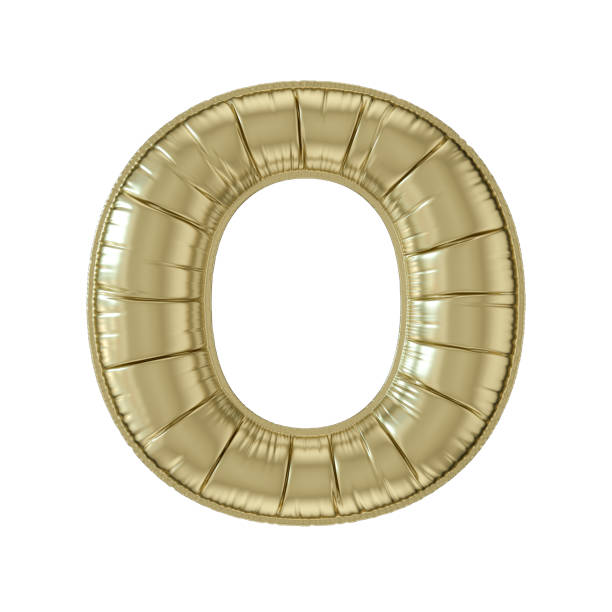 istock Letter O balloon gold colored foil uppercase on white background 1491454508