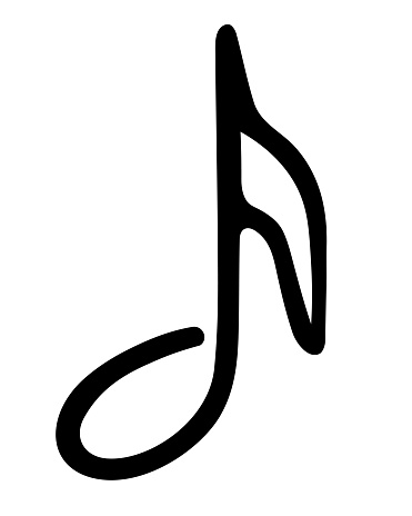 An Eight Note Eighth Note Sketch Music Sign Play The Melody Doodle Style Stock ...