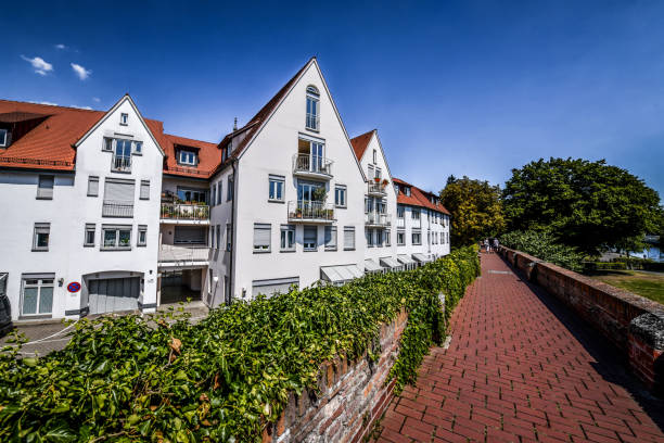 Beautiful White Apartment Buildings In Ulm, Germany