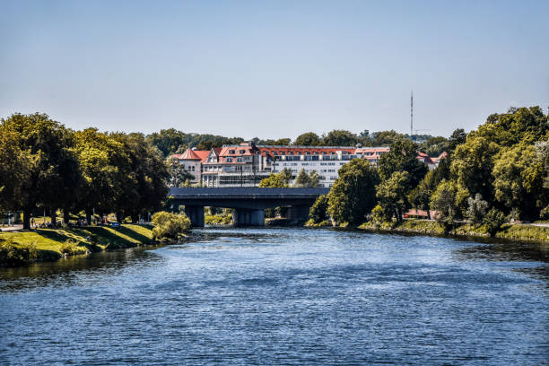 istock Beautiful River Blau In Ulm, Germany 1491456188