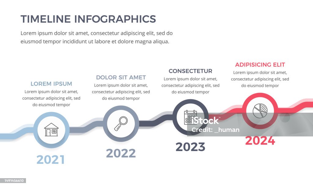 Different Timelines Graphics Timeline Infographics Stock Illustration - Download Image Now - Arrow ...