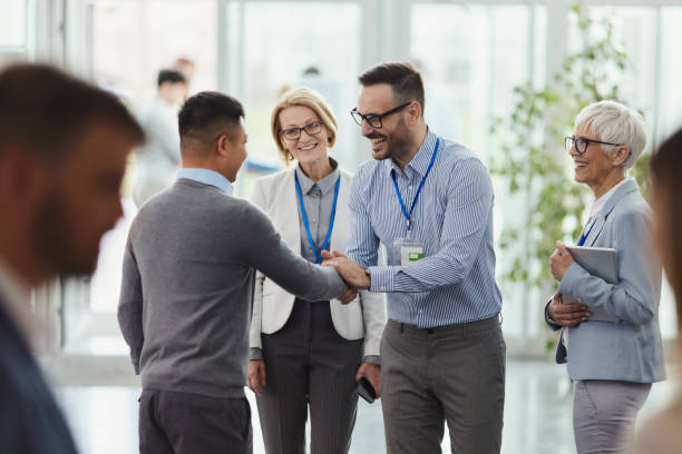 istock It's very nice to meet you colleague! 1491461967