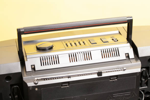istock Retro ghetto radio boom box cassette recorder from 80s. 1491463134