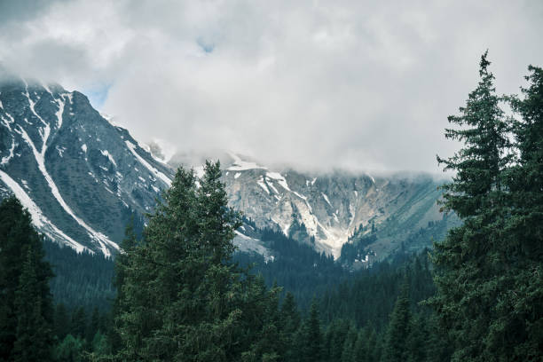 istock Rain clouds are gathering above the mountain peaks 1491470923