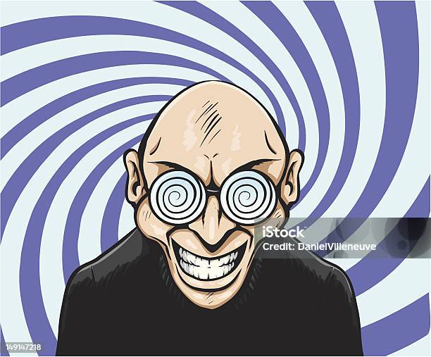 Hypno Goggles Man Stock Illustration - Download Image Now - Hypnosis, Men, Spiral