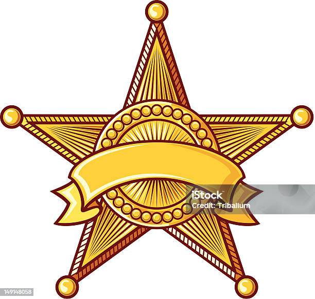 Étoile De Shérif Vecteurs libres de droits et plus d'images vectorielles de Insigne de police - Insigne de police, Forme étoilée, Or - Couleur