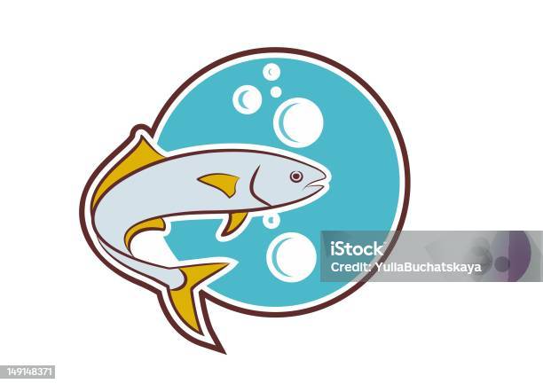 Giallo A Coda Di Pesce - Immagini vettoriali stock e altre immagini di Blu - Blu, Cibo, Coda