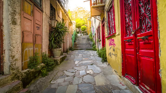 Plaka neighborhood in Athens, Greece