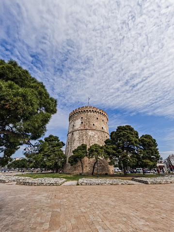 View of the White Tower in Thessaloniki, Greece.