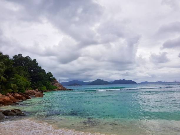 istock Tropical Bliss: Beautiful Sand Beach in La Digue, Seychelles 1491485936