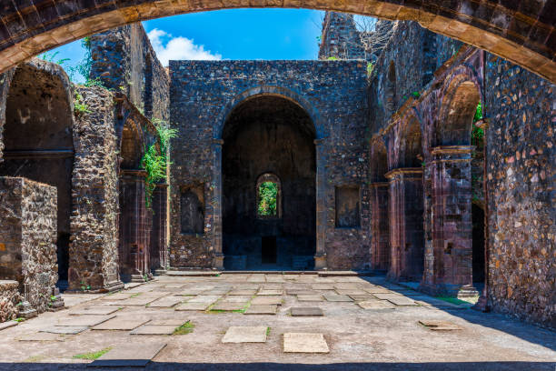 istock Ruins of centuries old ancient rock architecture standing till date 1491486220