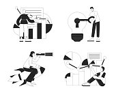 istock Stealth mode startup strategy bw concept vector spot illustrations pack 1491489498