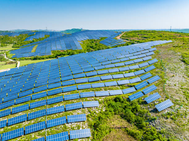 istock Solar panels on the top of the mountain 1491499949