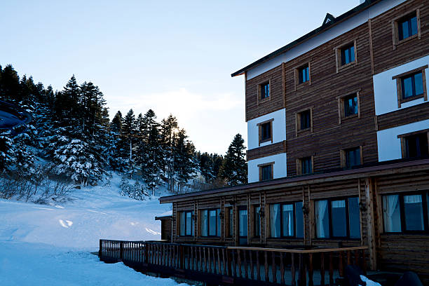 istock Ski center and hotels area 149150751
