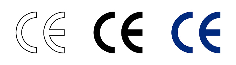 CE mark. CE symbol vector icon.  European Conformity certification mark.  EPS 10