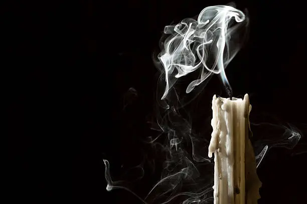 Photo of Candle blow off with smoke