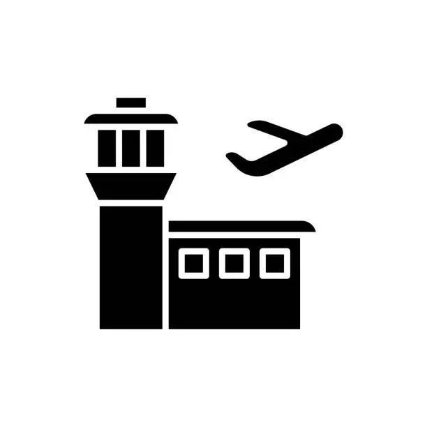 Vector illustration of Airport flat icon