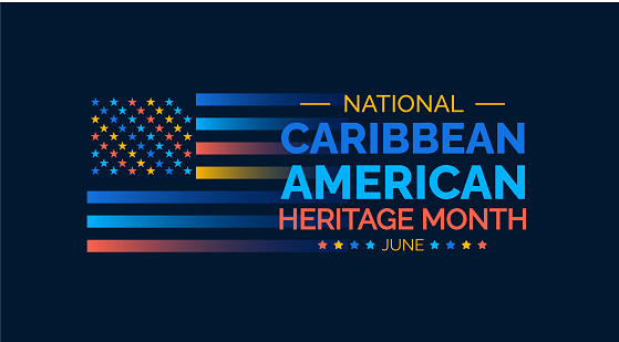 Caribbean American Heritage Month background or banner design template.