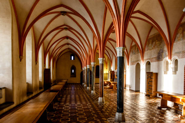 Interior of the Castle of the Teutonic Order in Malbork (Marienburg) a Unesco World Heritage Site in Poland, Europe Interior of the Castle of the Teutonic Order in Malbork (Marienburg) a Unesco World Heritage Site in Poland, Europe marienburg stock pictures, royalty-free photos & images