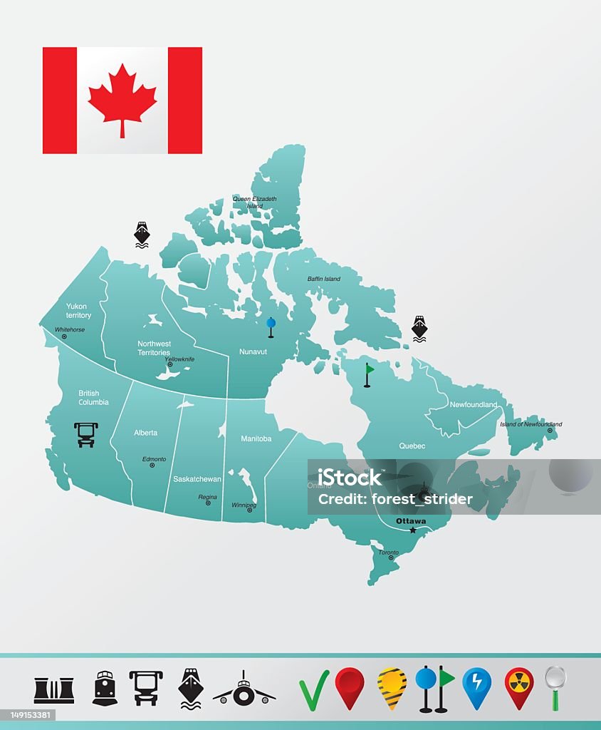 Carte du Canada - clipart vectoriel de Alberta libre de droits