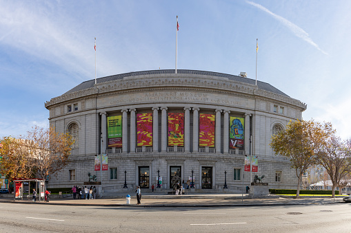 San Francisco, United States - November 27, 2022: A picture of the Asian Art Museum, in San Francisco.
