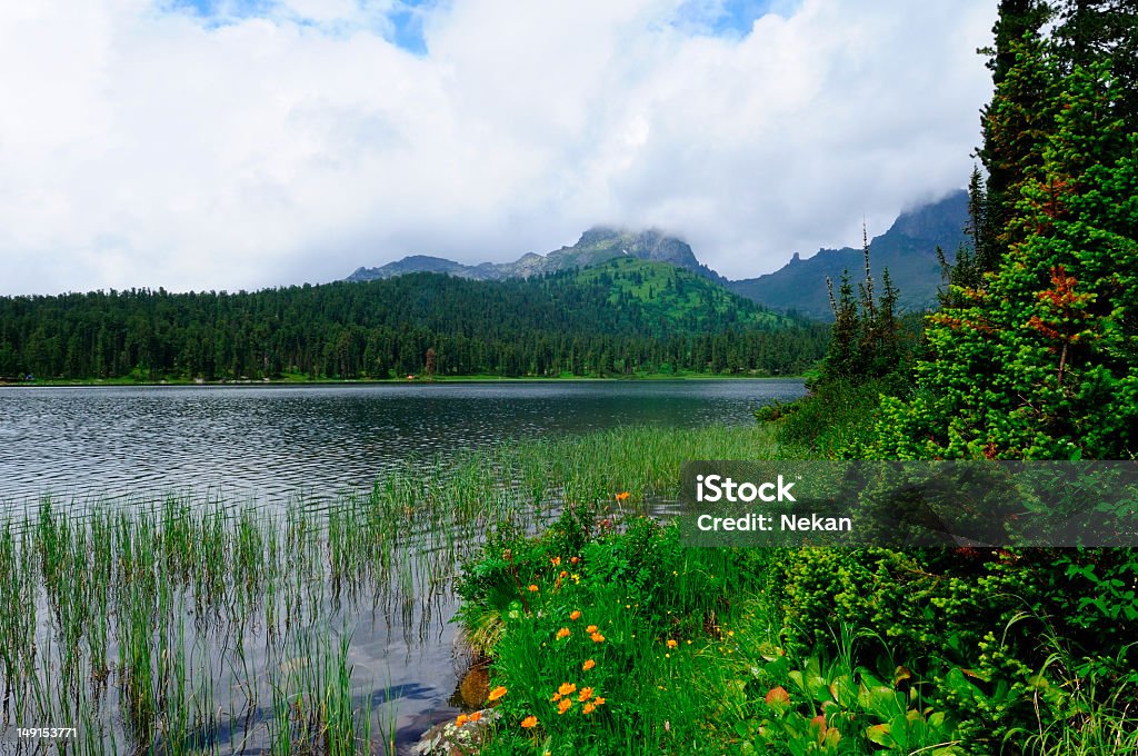 Lago de montanha (Sibéria, Ergaki). - Foto de stock de Azul royalty-free