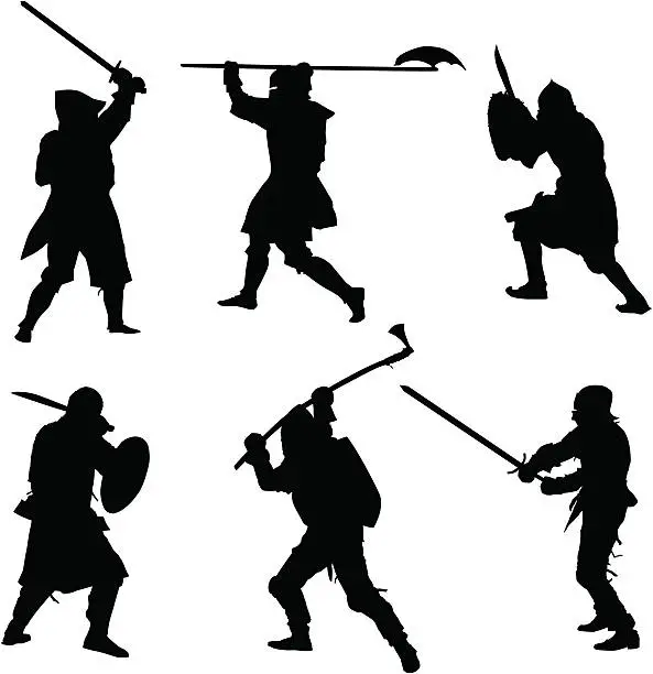 Vector illustration of Ancient warriors