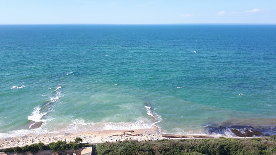 view of the island of Ré from the top of the Baleine lighthouse